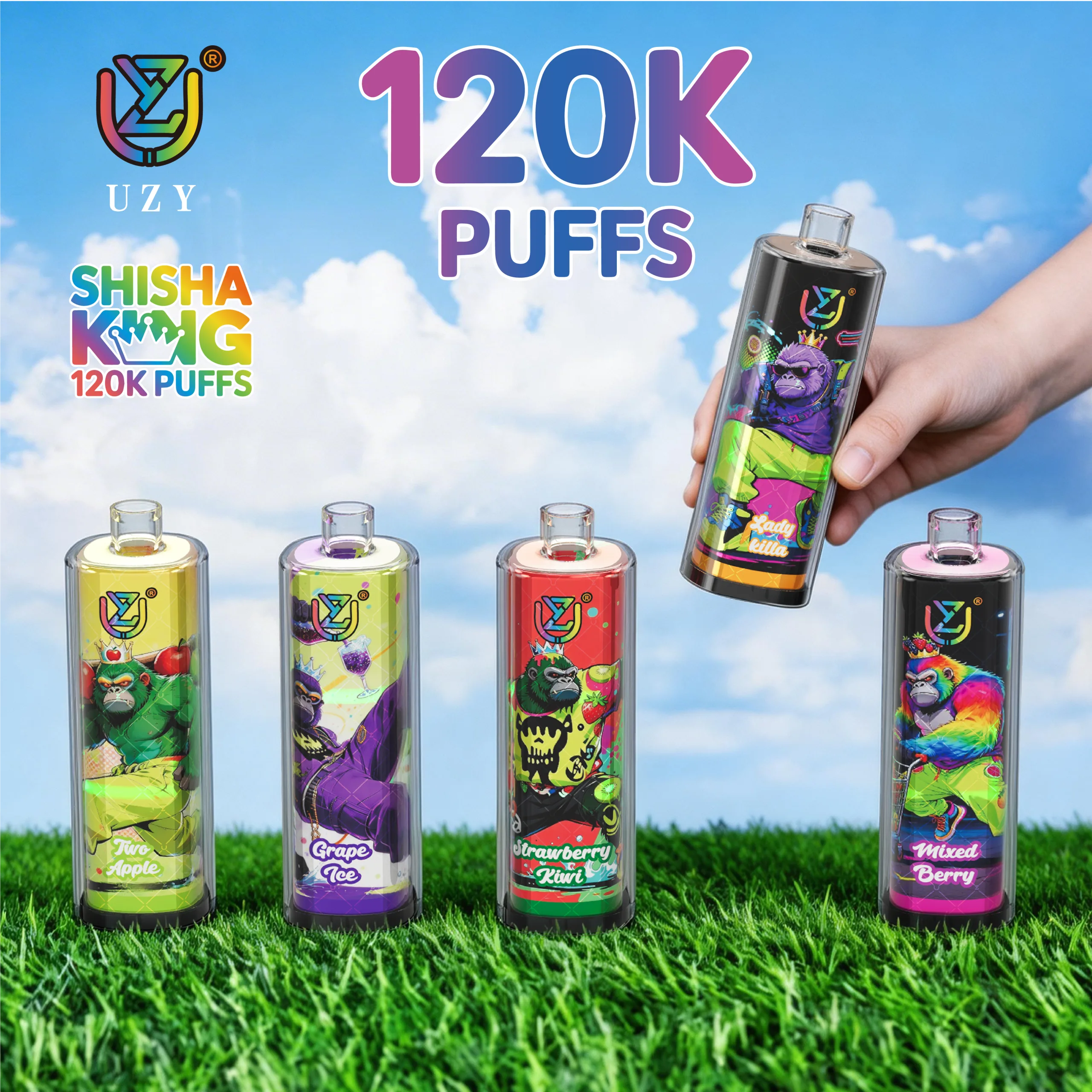 UZY Shisha Hookah King 120K Einweg E-Zigarette 64ml