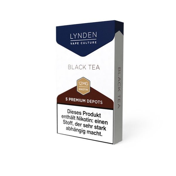 LYNDEN Premium Depots Black Tea Pods 5er-Pack 6 mg leicht