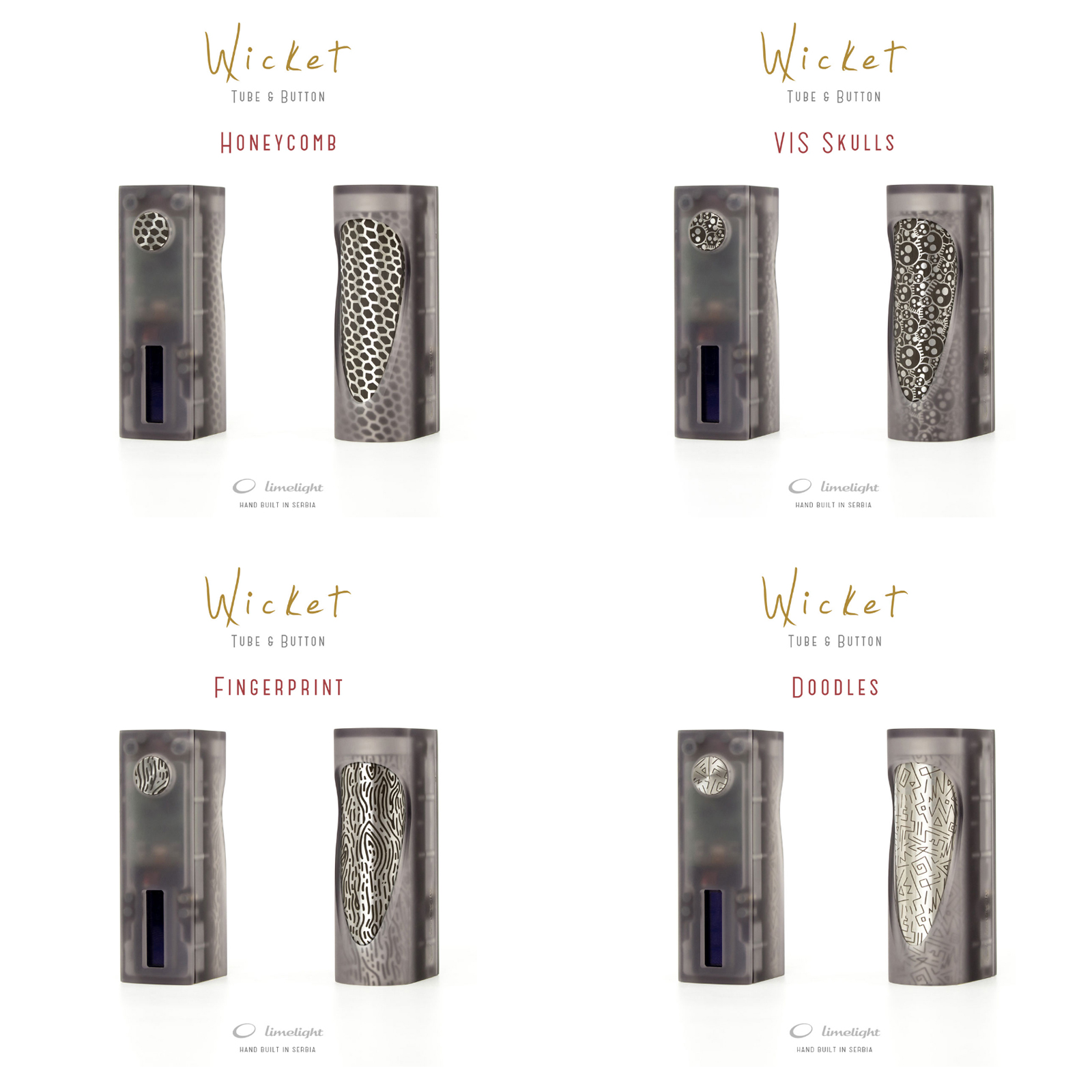 Limelight Accessories Tube Button Set Wicket AIO Metall
