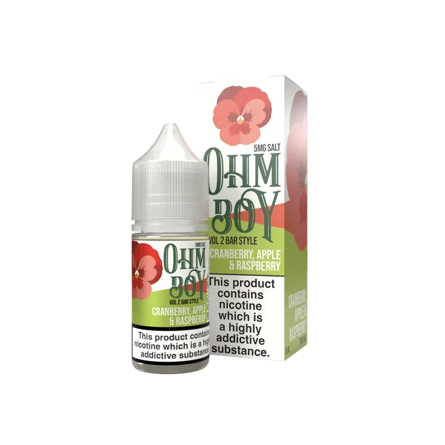 Ohm Boy Volume II Bar Style Nic Salt 10ml Cranberry Apple