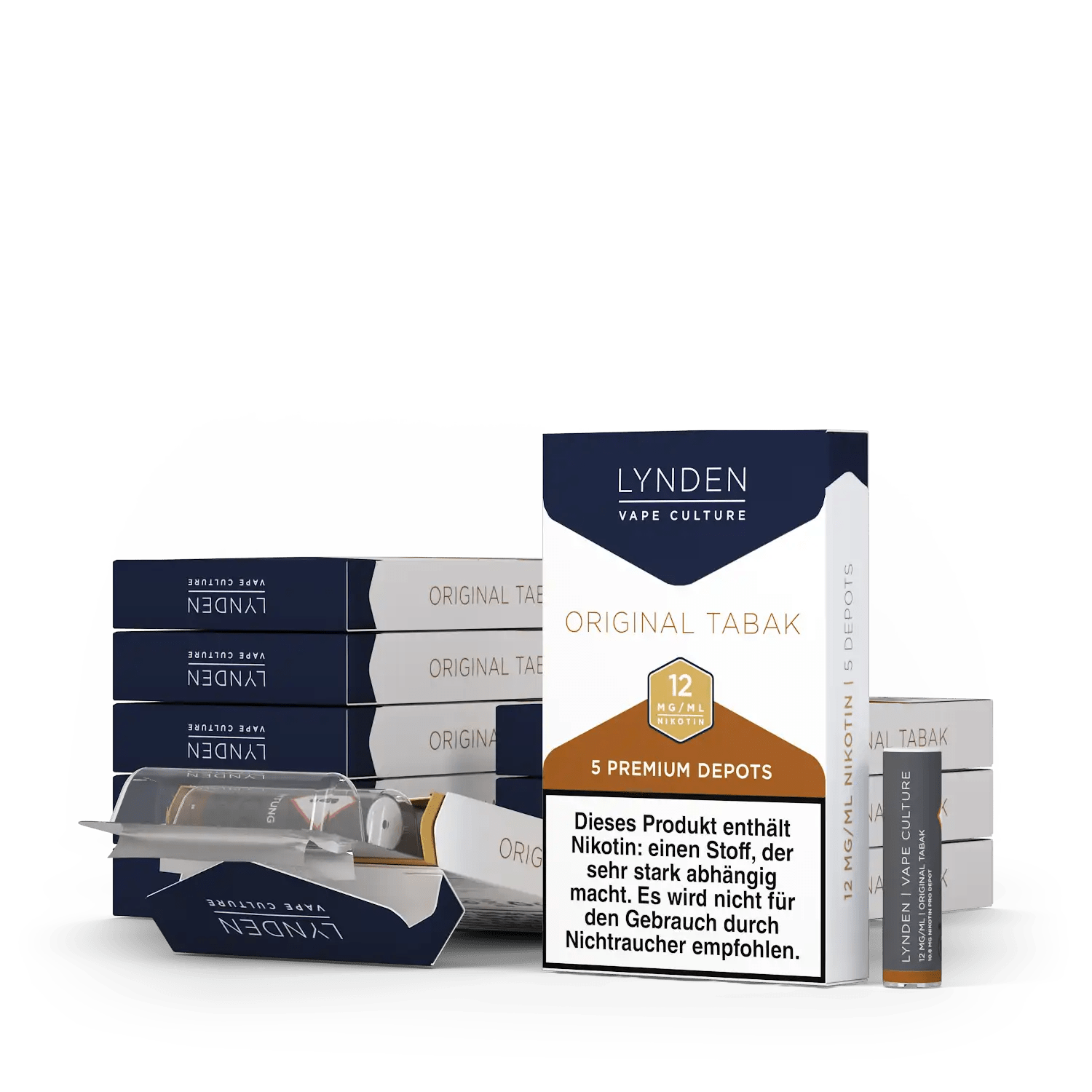 LYNDEN Premium Depots Vorratspack 50er Original Tabak 12mg