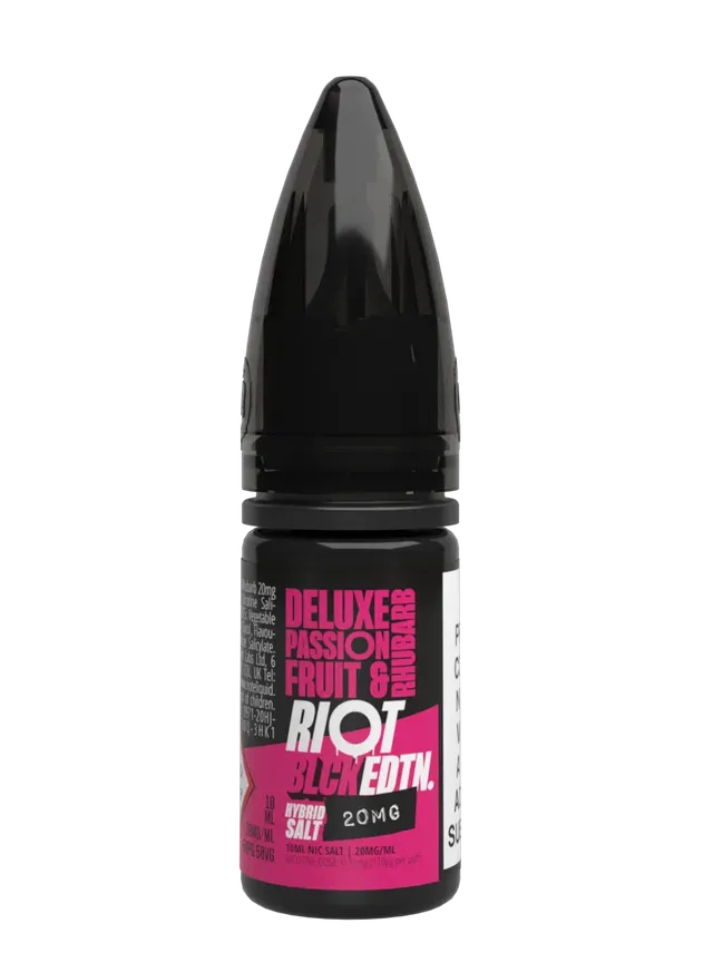 Riot Squad BLCK EDTN Deluxe Passionfruit Rhubarb Nikotinsalz 10ml
