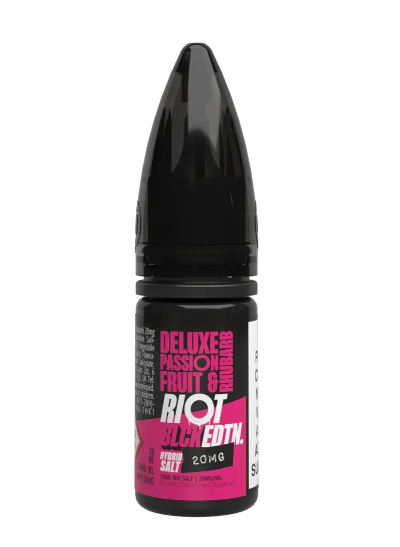 Riot Squad BLCK EDTN Deluxe Passionfruit Rhubarb Nikotinsalz 10ml