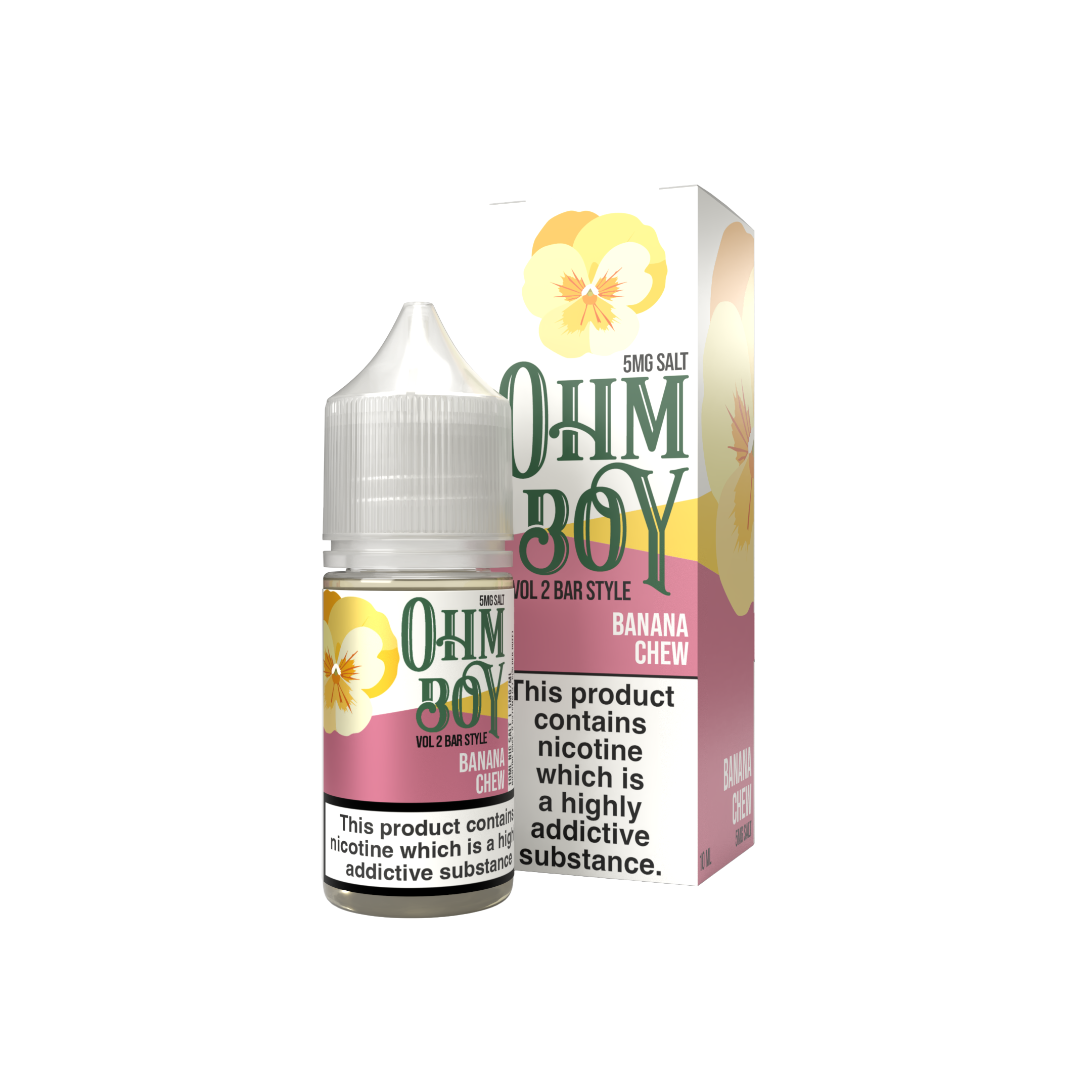 Ohm Boy Volume II Bar Style Banana Chew Nic Salt 10ml 10mg