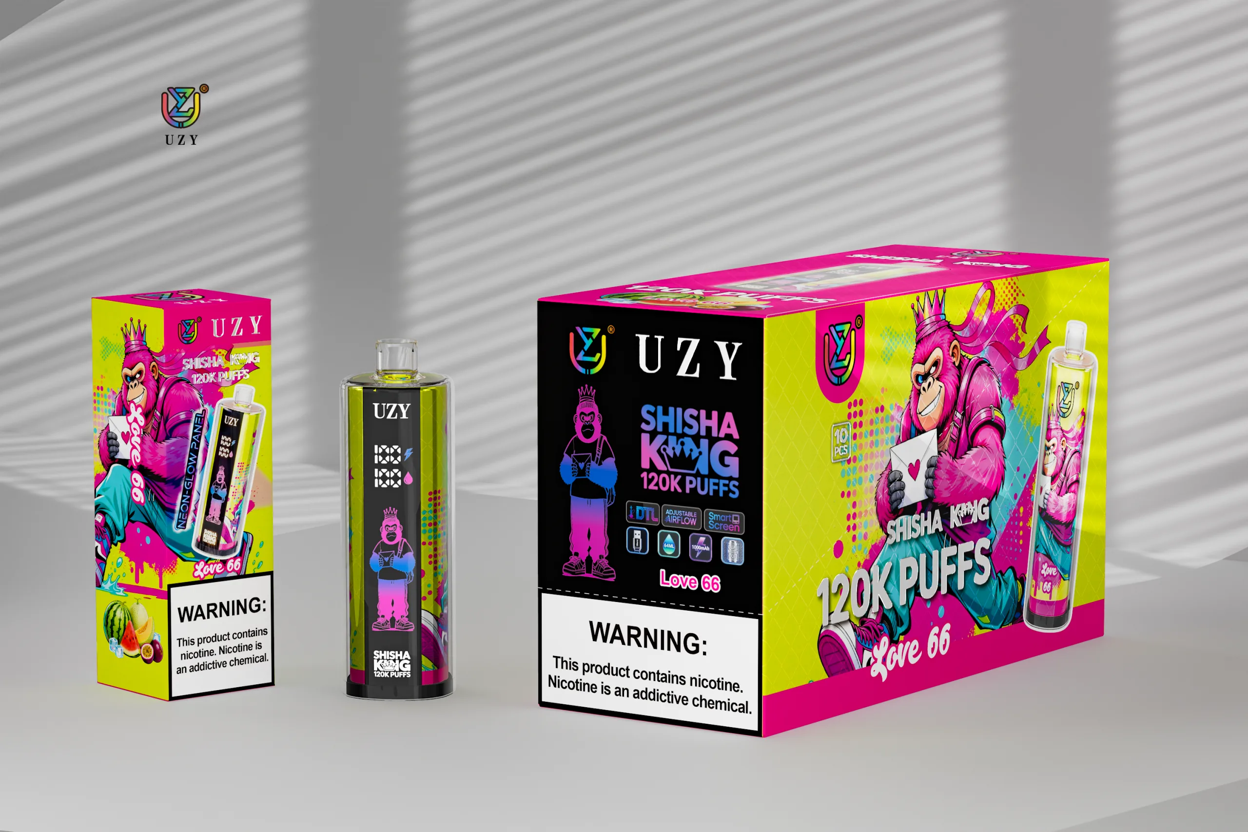 UZY Shisha Hookah King 120K Einweg E-Zigarette 64ml