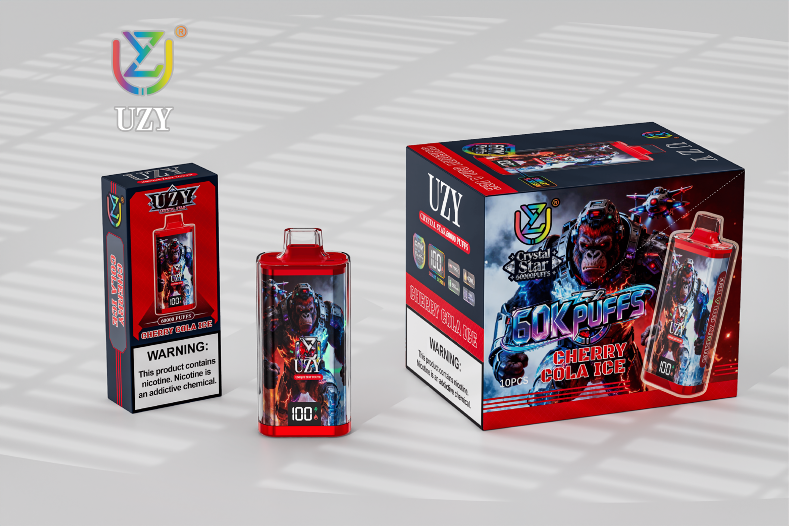 UZY Crystal Star 60000 Einweg E-Zigarette 40ml Mesh Display