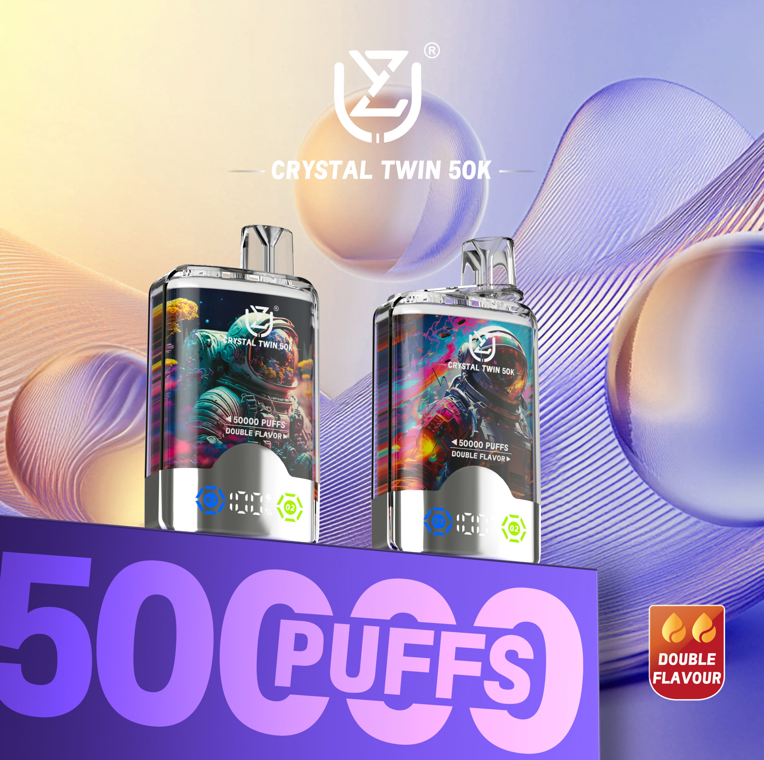UZY Crystal Twin 50K Einweg E-Zigarette Double Flavor