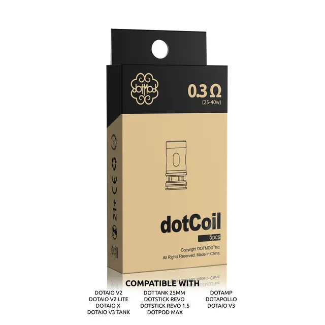 DotMod dotCoils Verdampferkopf 0,3 Ohm 5er Pack