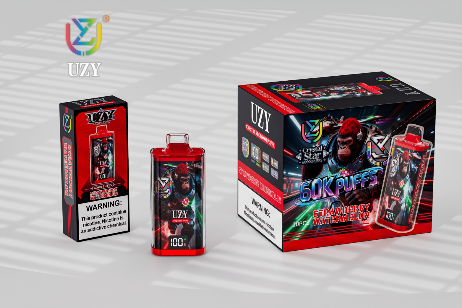 UZY Crystal Star 60000 Einweg E-Zigarette 40ml Mesh Display