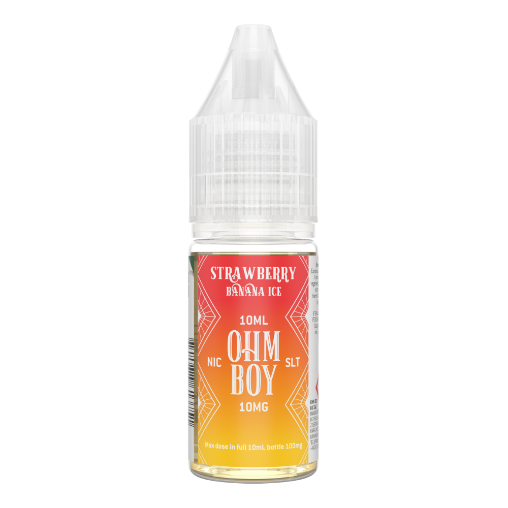 Ohm Boy SLT Strawberry Banana Ice Nic Salt 10ml 10mg Eis