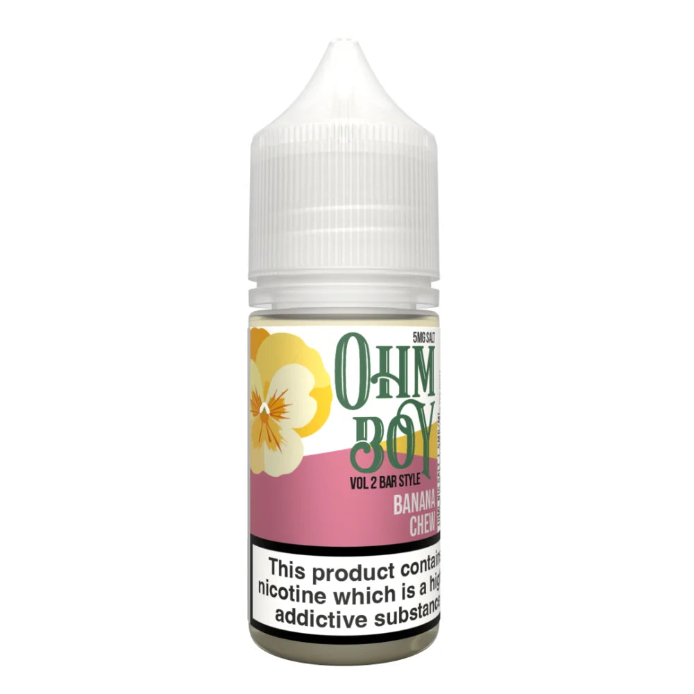 Ohm Boy Volume II Bar Style Banana Chew Nic Salt 10ml 10mg