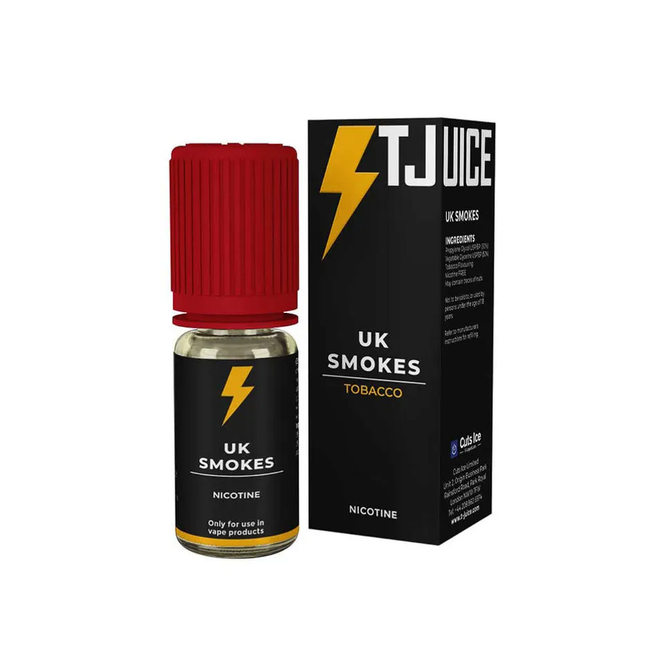 T-Juice E Liquids UK Smokes E-Liquid 10ml 3mg Tabak
