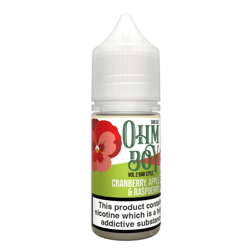Ohm Boy Volume II Bar Style Nic Salt 10ml Cranberry Apple