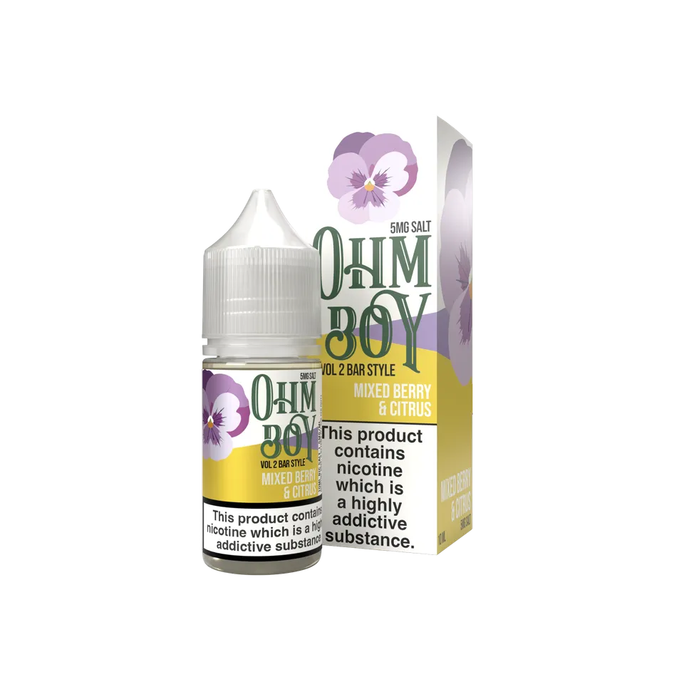 Ohm Boy Bar Style Mixed Berries Liquid 10ml 10mg