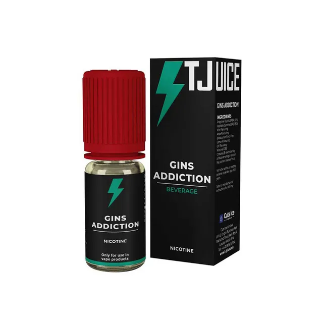 T-Juice Gins Addiction E Liquid 10ml 0mg Gin-Absinth