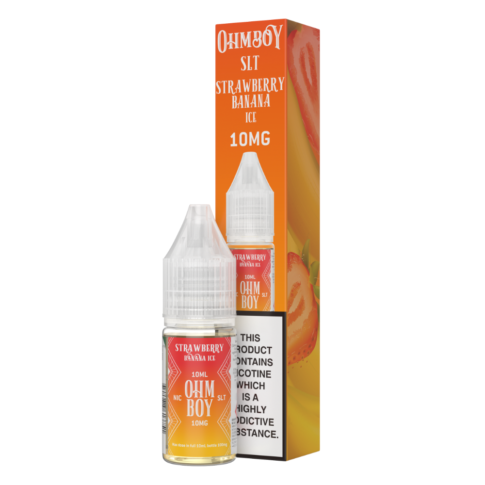 Ohm Boy SLT Strawberry Banana Ice Nic Salt 10ml 10mg Eis