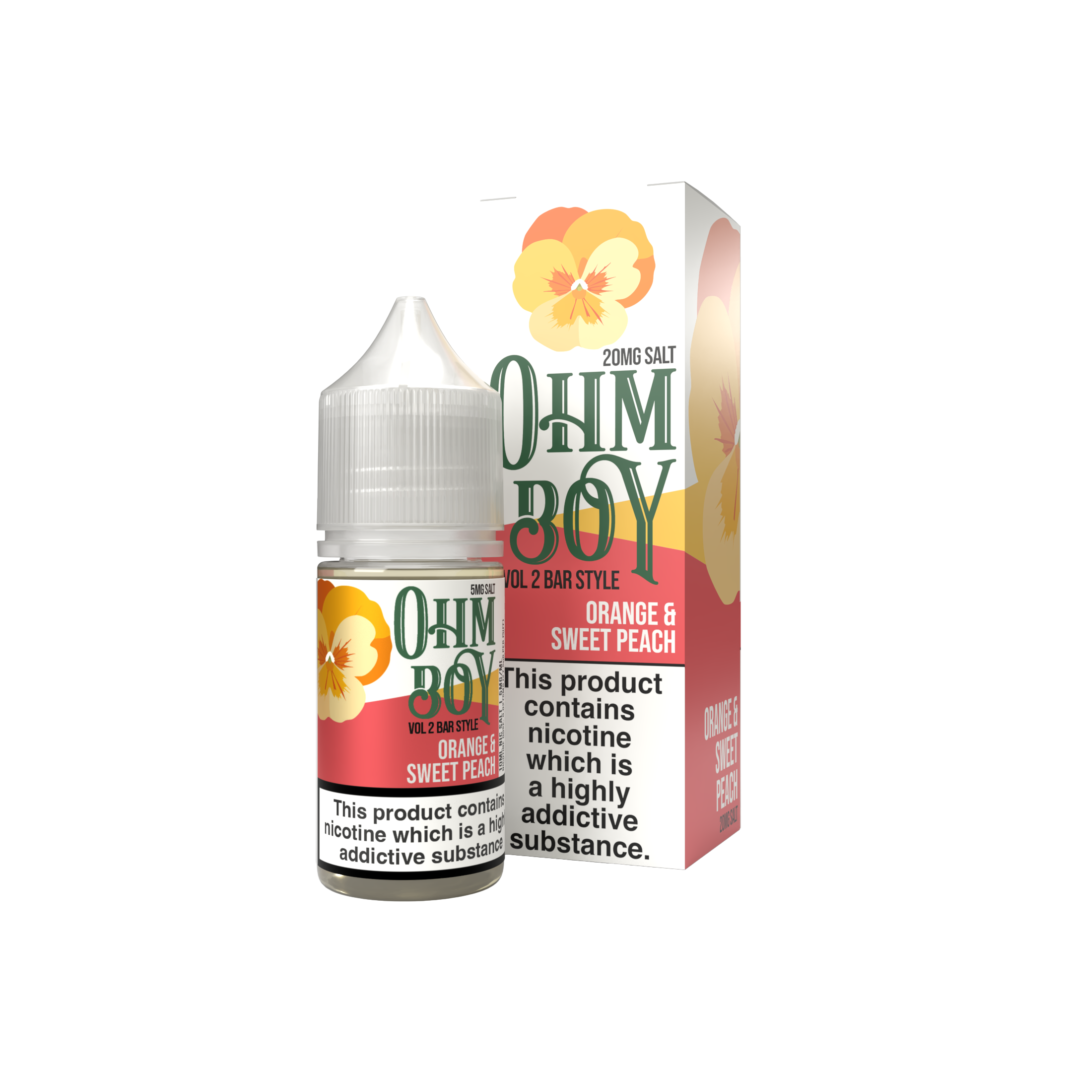 Ohm Boy Volume II Bar Orange Peach Nic Salt 10ml 10mg