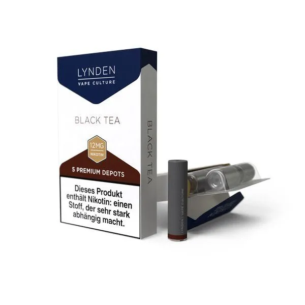 LYNDEN Premium Depots Black Tea Pods 5er-Pack 6 mg leicht