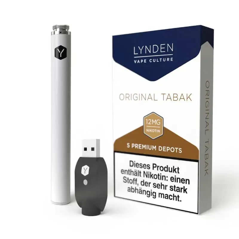 LYNDEN Premium Set Light E-Zigarette Weiß Original Tabak