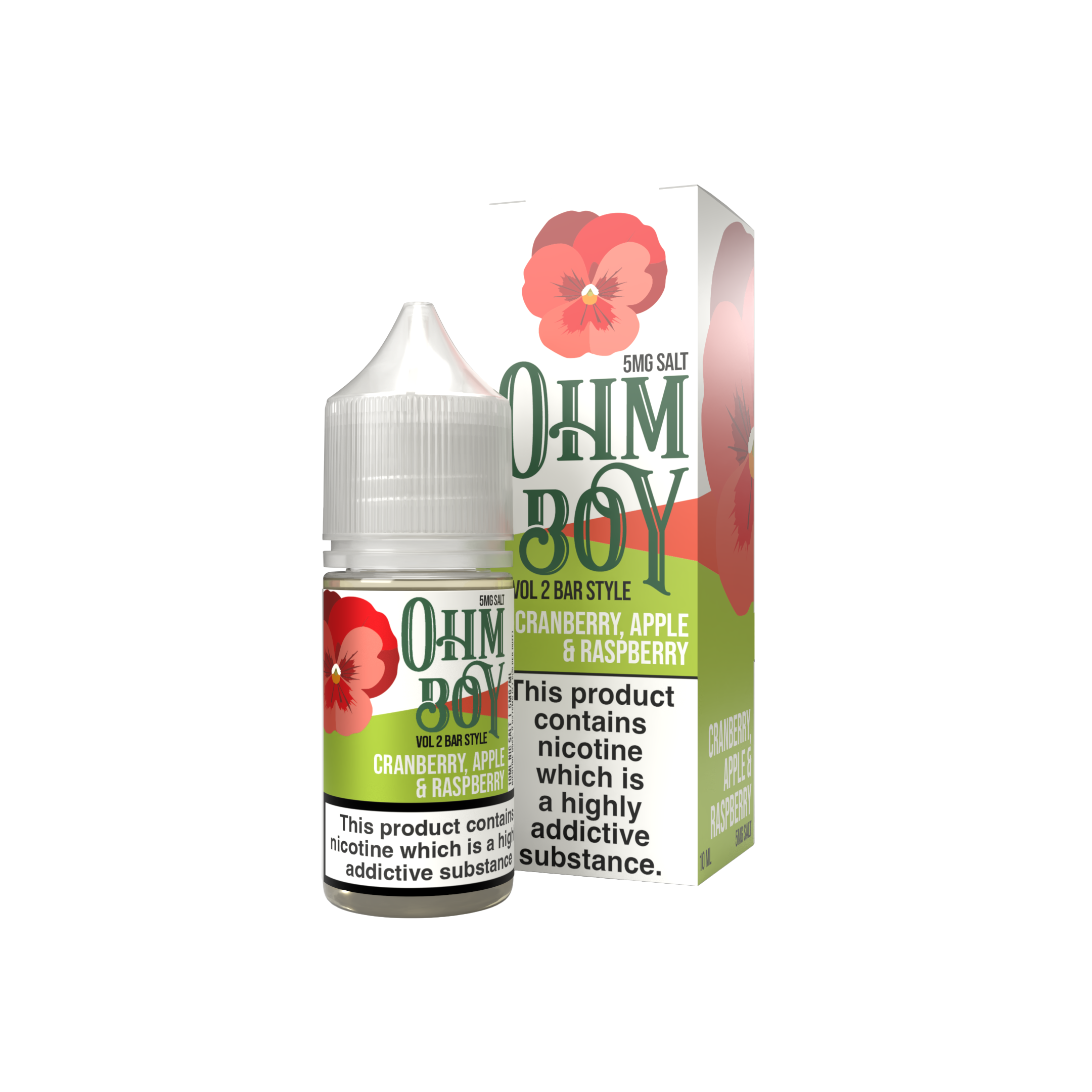 Ohm Boy Volume II Bar Style Nic Salt 10ml Cranberry Apple