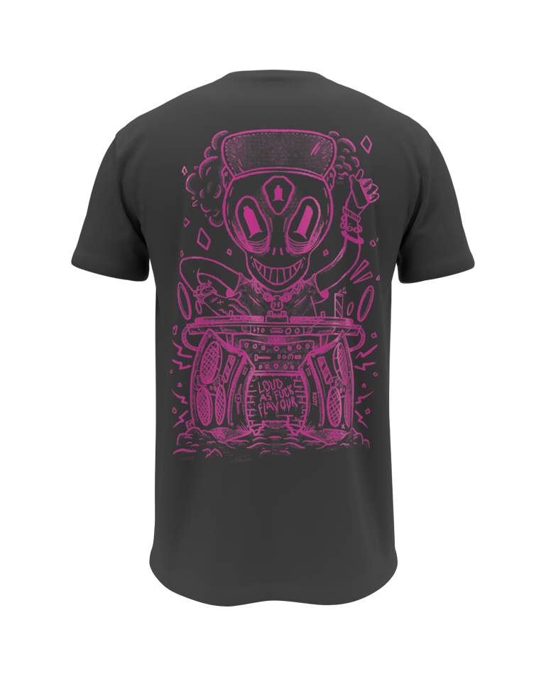 Riot Squad Connex Loud as F T-Shirt Schwarz Pink Baumwolle