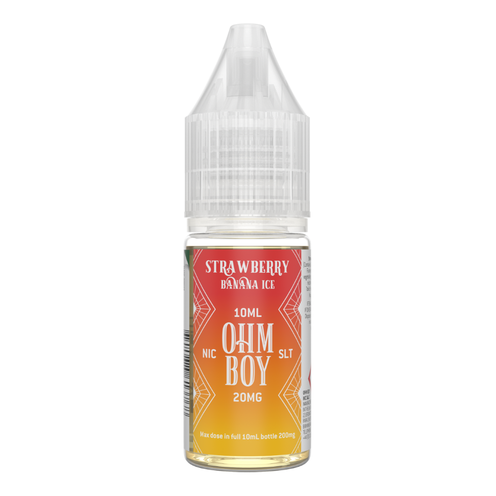 Ohm Boy SLT Strawberry Banana Ice Nic Salt 10ml 10mg Eis