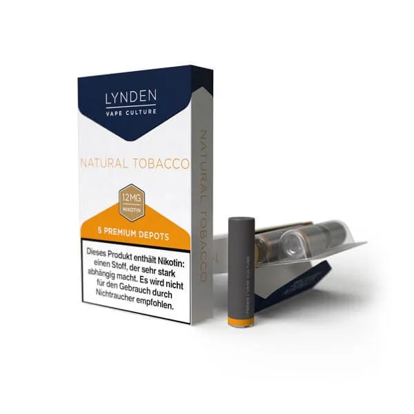 LYNDEN Premium Depots Natural Tobacco Pods 5er-Pack 6mg
