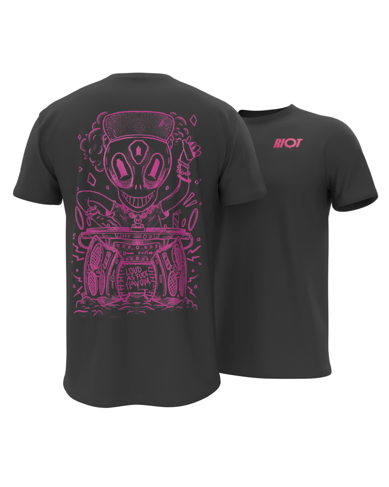 Riot Squad Connex Loud as F T-Shirt Schwarz Pink Baumwolle